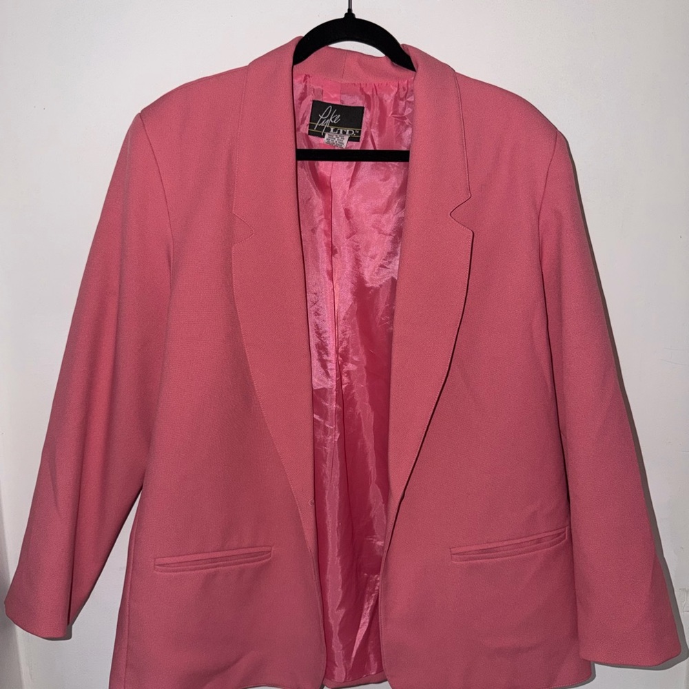 Pyke Ltd Pink Blazer Jacket Size 16